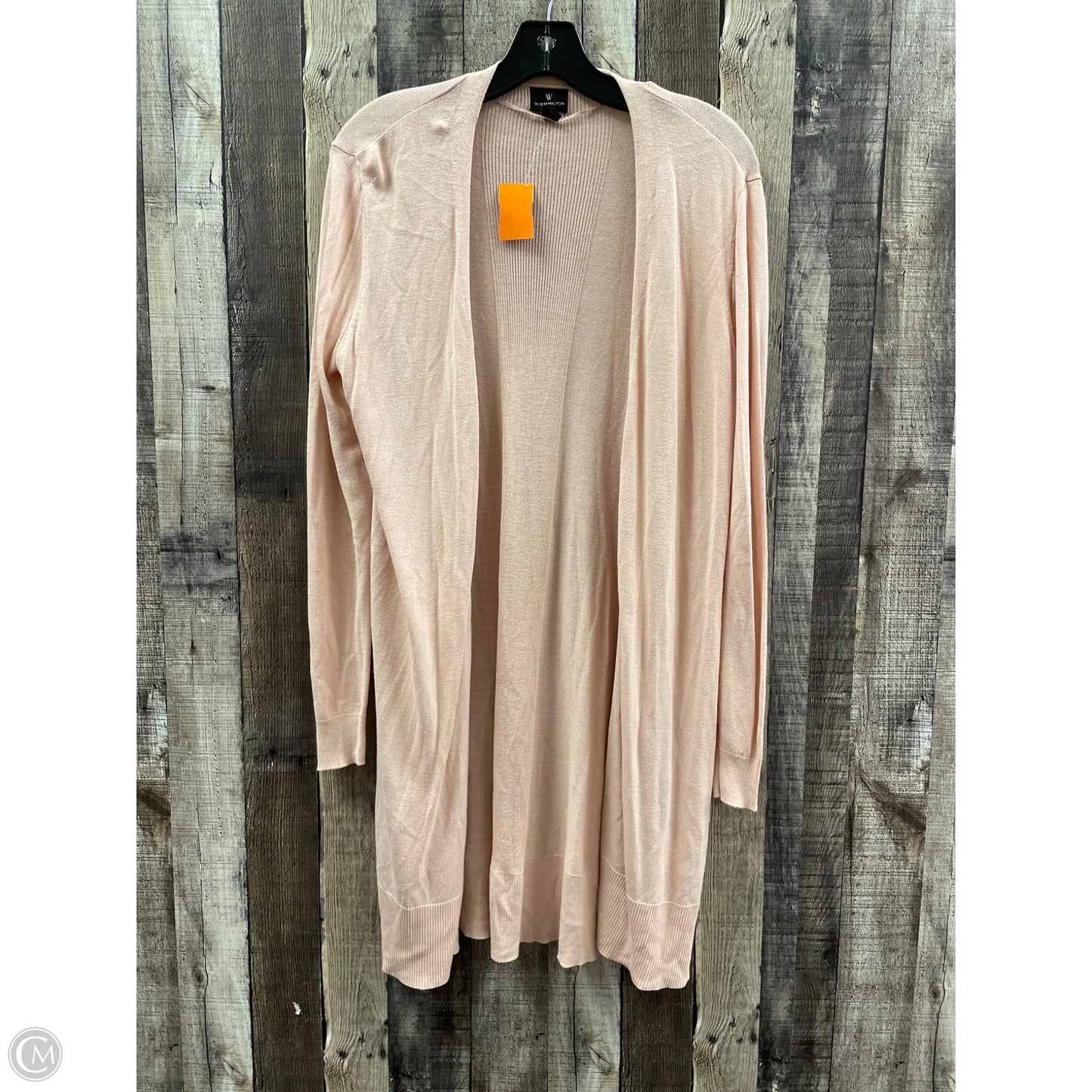 Sweater Cardigan By Worthington In Pink, Size: L