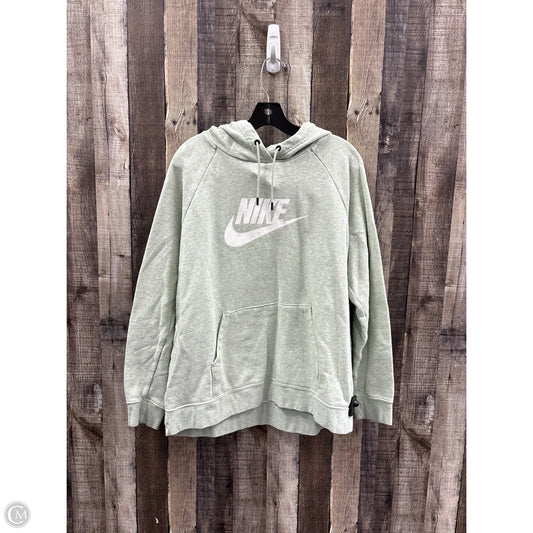 Sweatshirt Hoodie By Nike In Green, Size: Xl