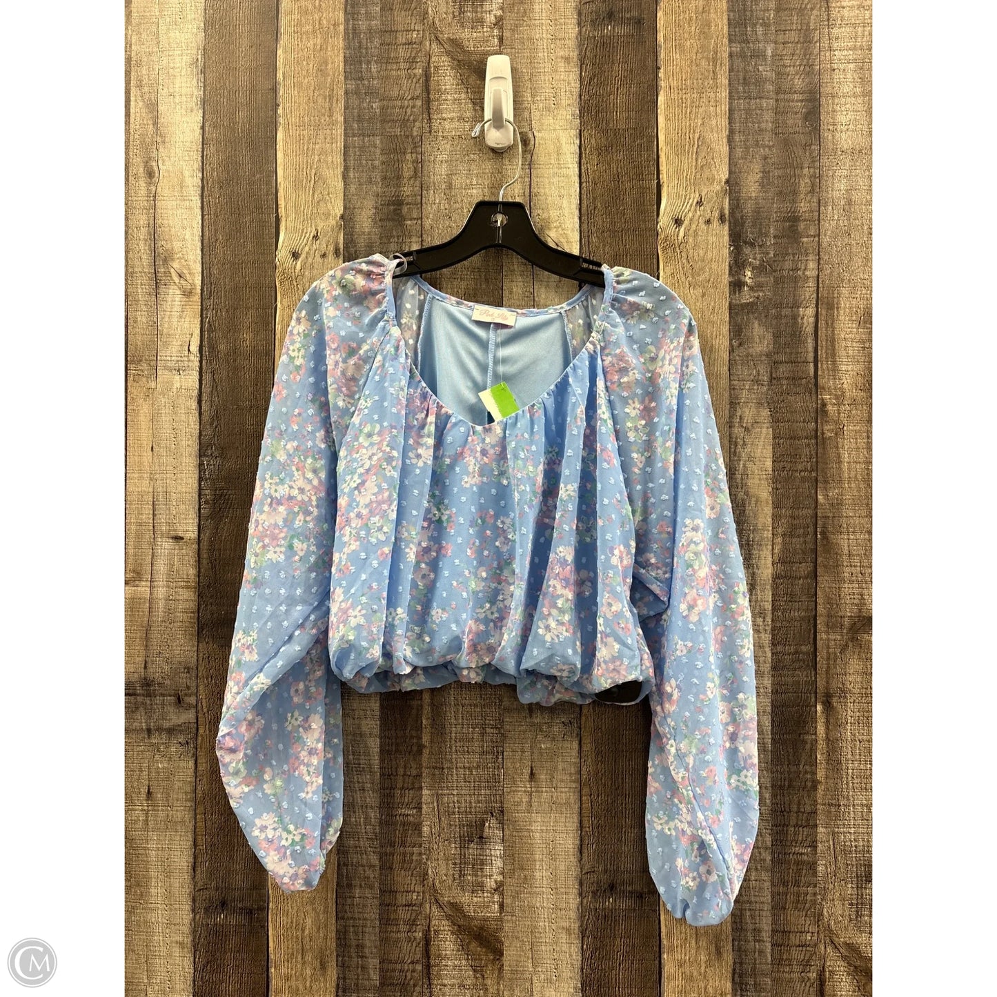 Top Long Sleeve By Pink Lily In Floral Print, Size: S