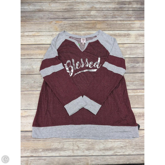 Top Long Sleeve By Self Esteem In Multi-colored, Size: Xl