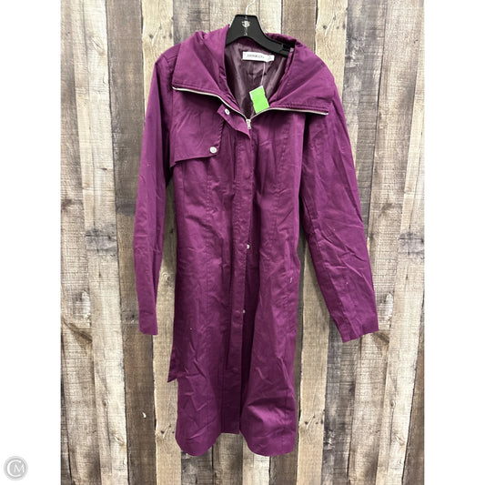 Coat Trench Coat By Just Fabulous In Purple, Size: Xl
