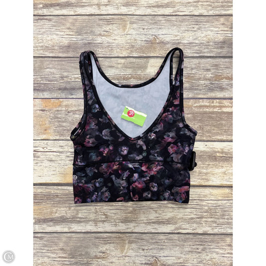 Athletic Tank Top By Lululemon In Floral Print, Size: 4