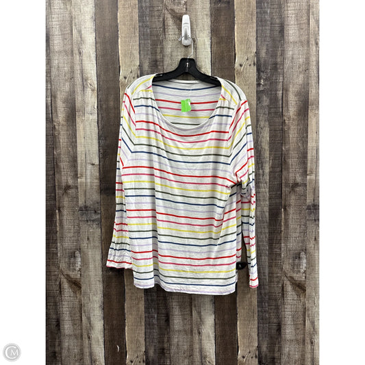 Top Long Sleeve By Banana Republic In Striped Pattern, Size: 2x
