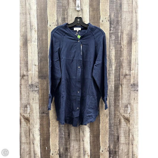 Top Long Sleeve By Cme In Navy, Size: M