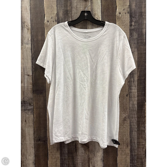 Top Short Sleeve By Time And Tru In White, Size: 3x