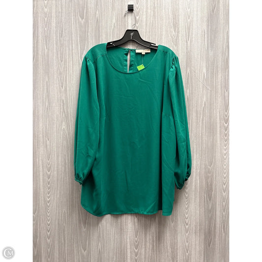 Top Long Sleeve By Loft In Green, Size: 18