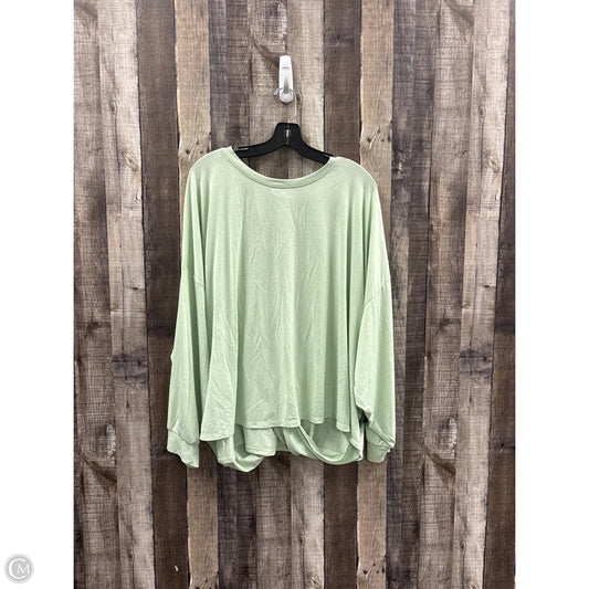 Athletic Top Long Sleeve Crewneck By Old Navy In Green, Size: 4x