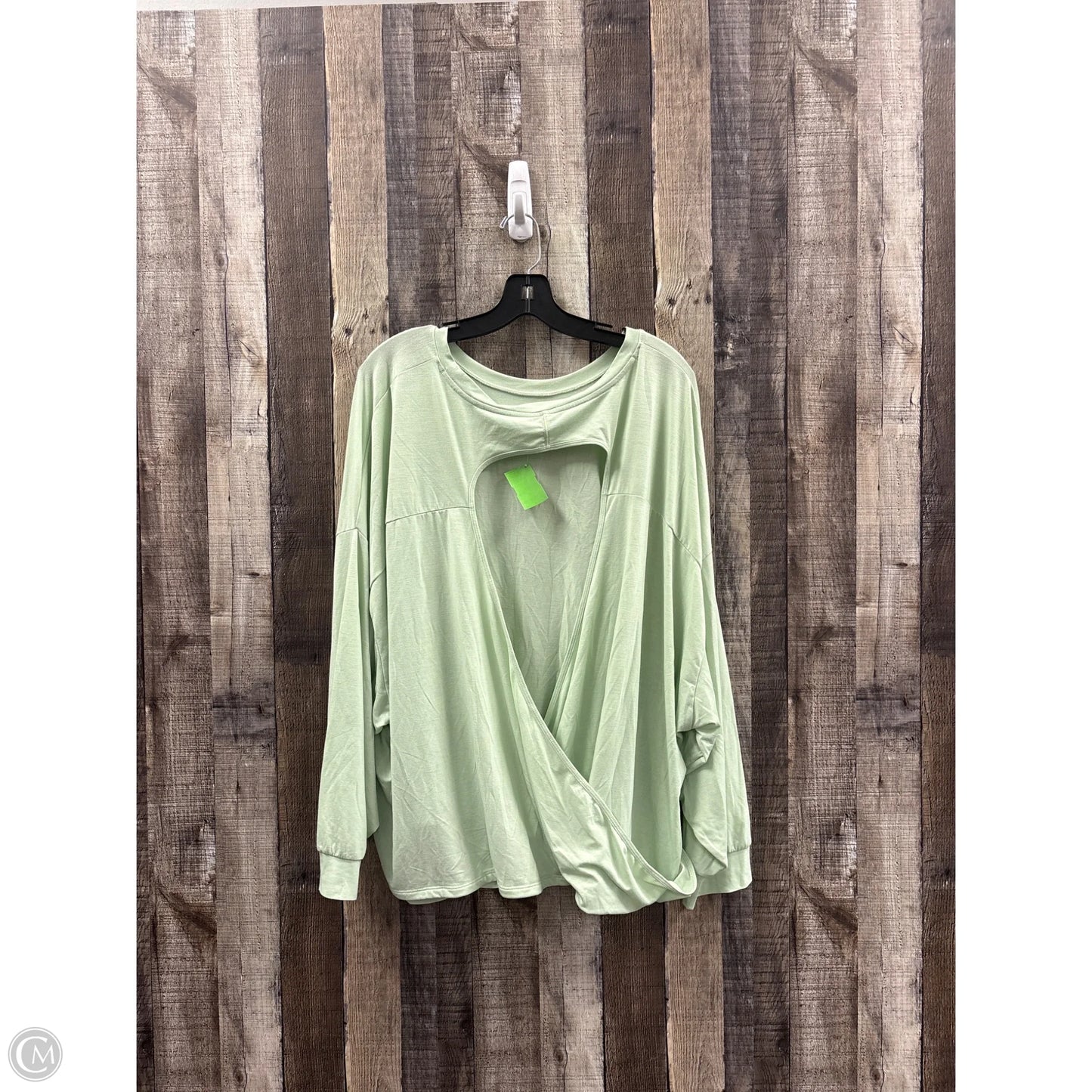 Athletic Top Long Sleeve Crewneck By Old Navy In Green, Size: 4x