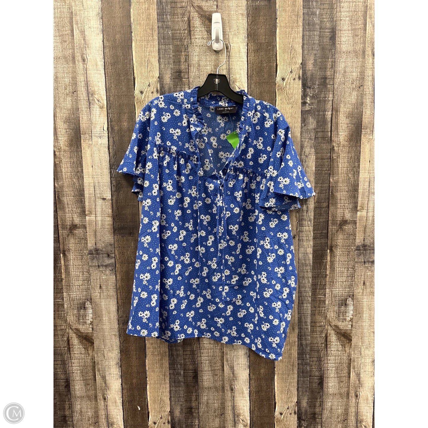 Top Short Sleeve By Lane Bryant In Blue, Size: 24