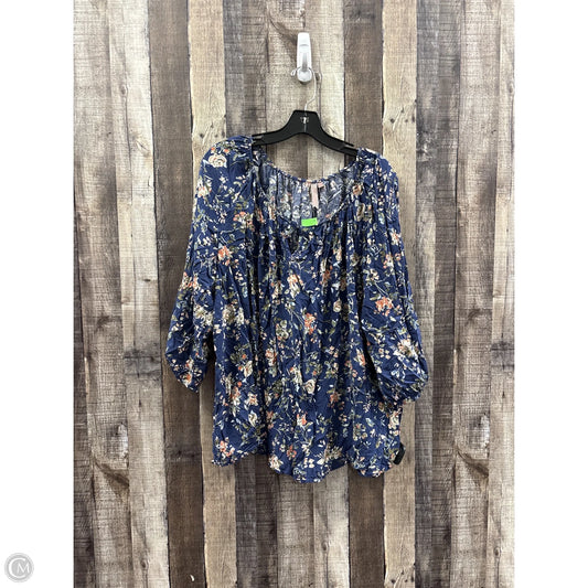 Top Long Sleeve By Cme In Floral Print, Size: 3x