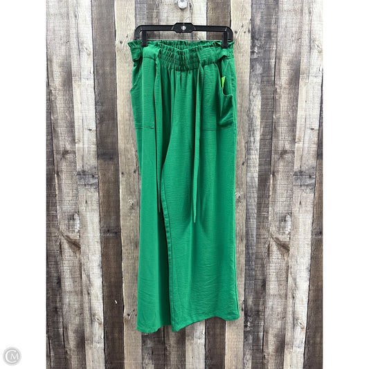 Pants Wide Leg By Cme In Green, Size: Xl