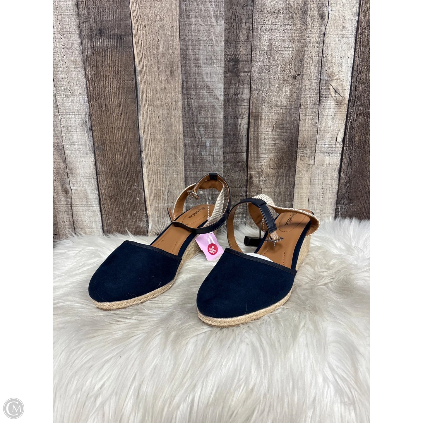 Shoes Heels Wedge By Style And Company In Navy, Size: 9.5