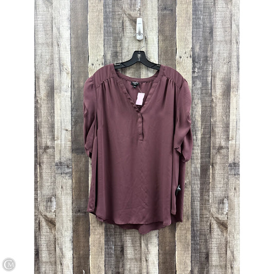 Top Short Sleeve By Torrid In Maroon, Size: 3x