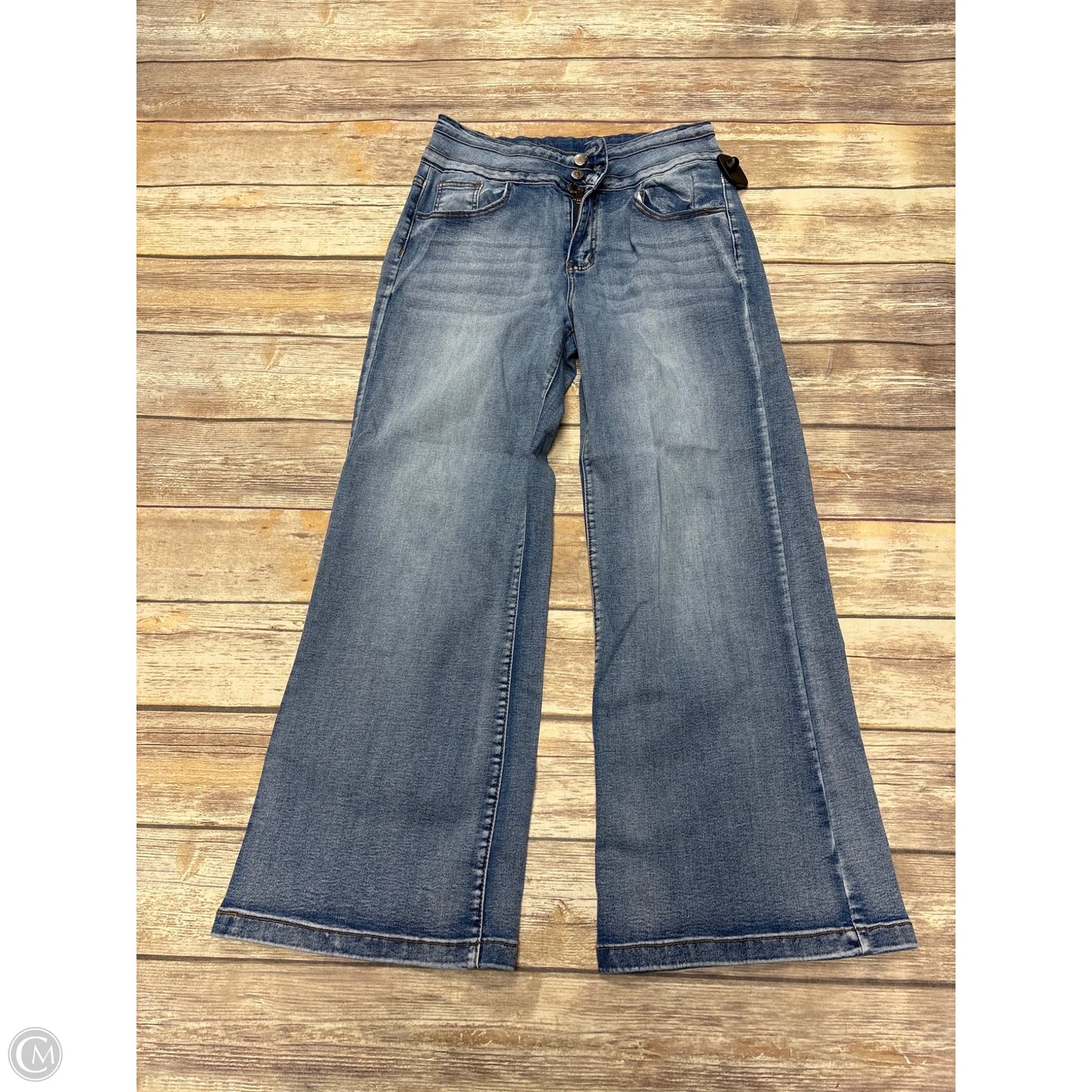 Jeans Wide Leg By Cme In Blue, Size: L