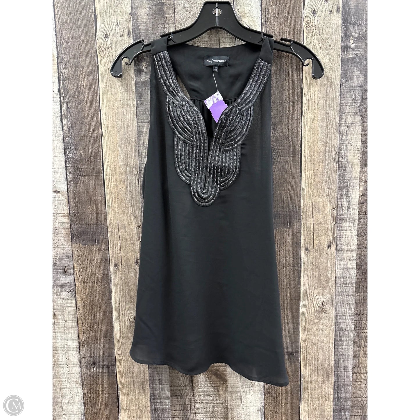 Top Sleeveless By Cme In Black, Size: M