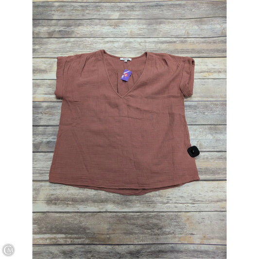 Top Short Sleeve By Madewell In Mauve, Size: S