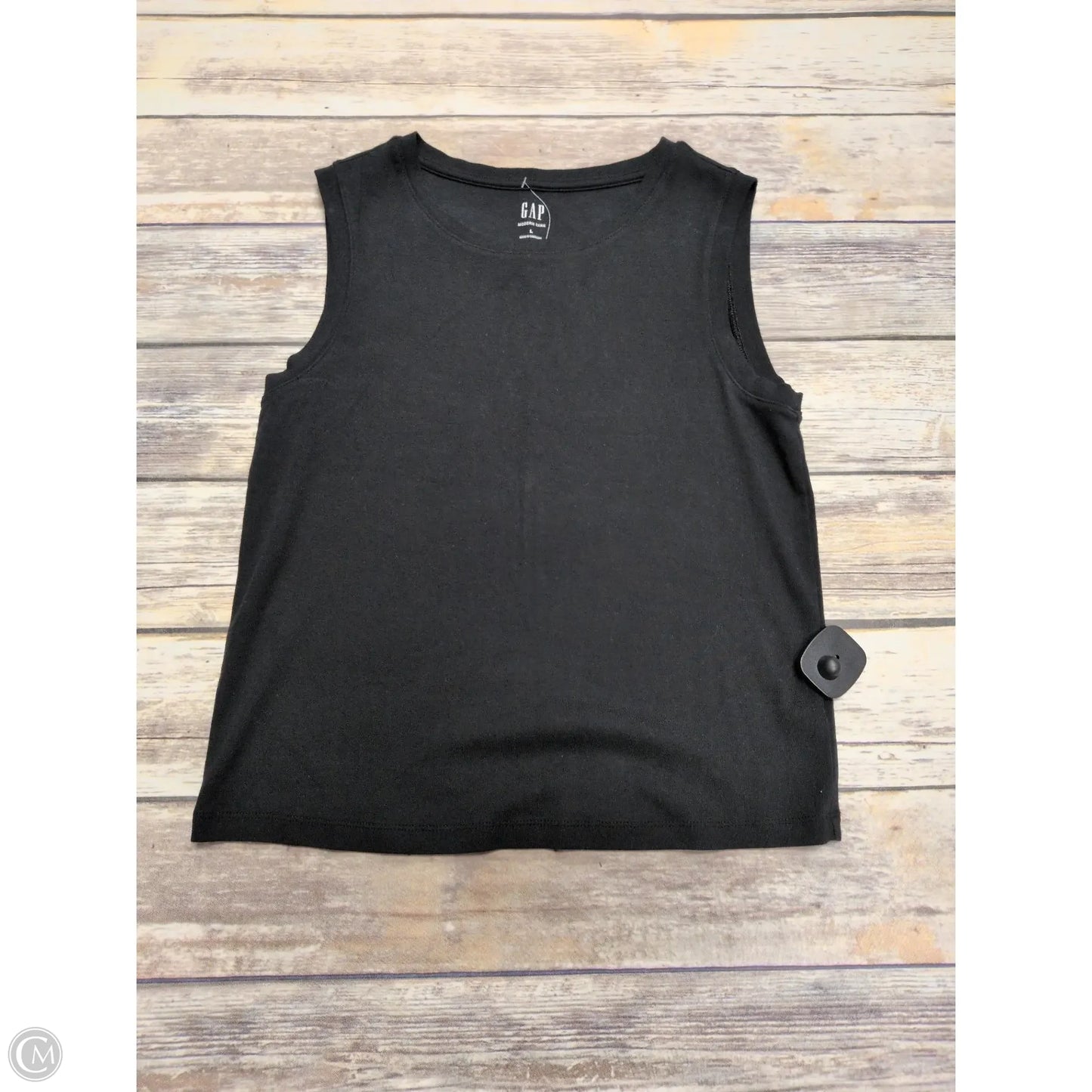 Top Short Sleeve By Gap In Black, Size: L