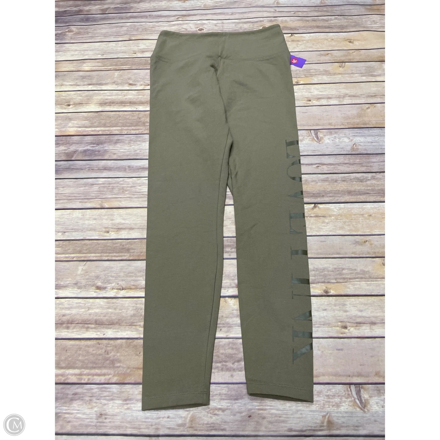 Athletic Leggings By Pink In Green, Size: L