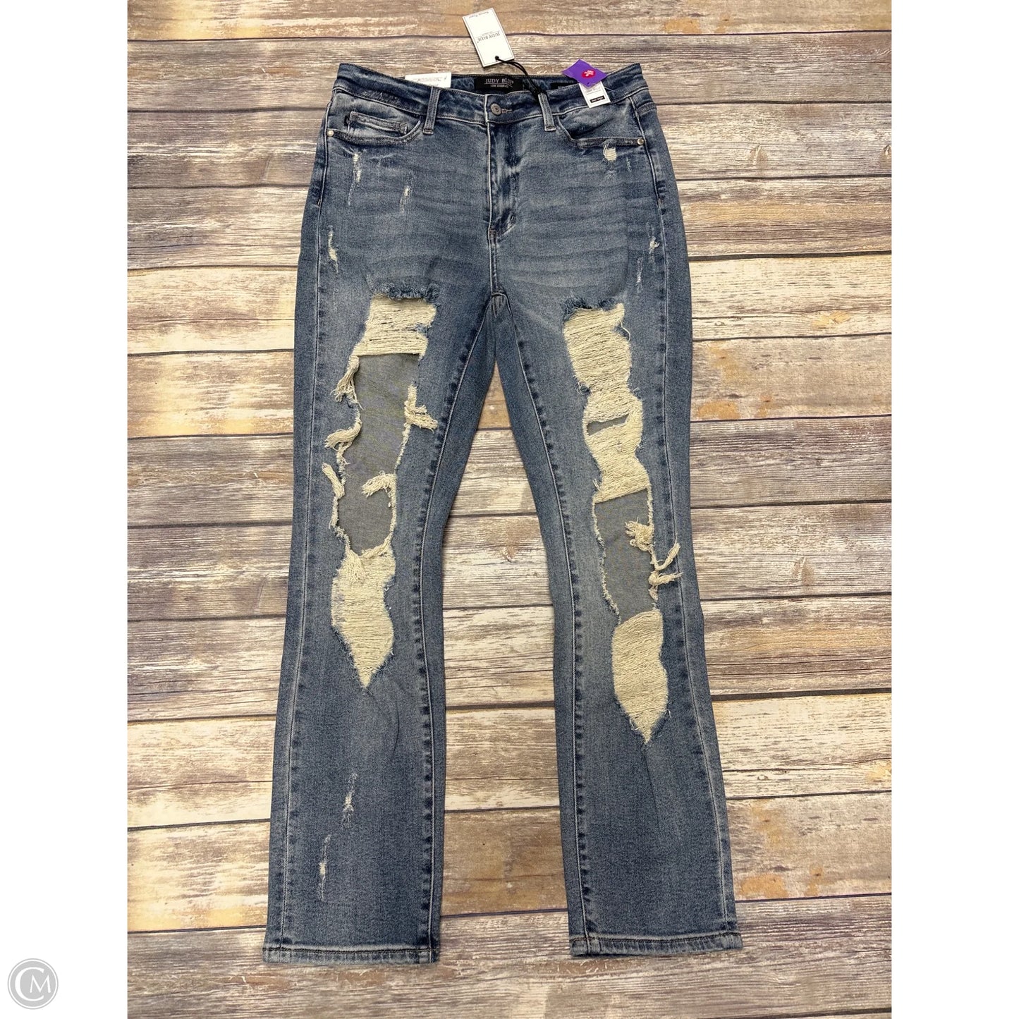Jeans Straight By Judy Blue In Blue, Size: 12