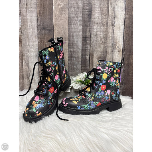 Boots Combat By No Boundaries In Floral Print, Size: 6