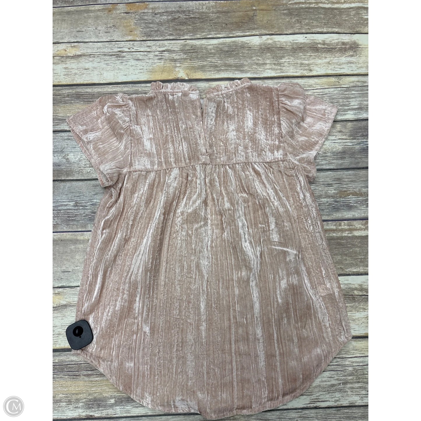 Top Short Sleeve By Loft In Tan, Size: Xs