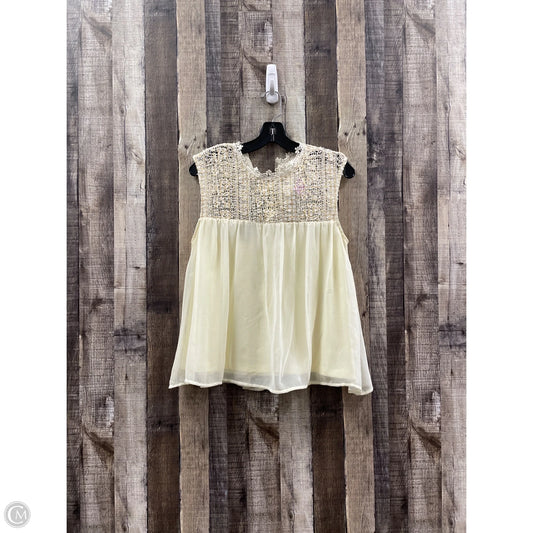 Top Sleeveless By Freeway In Cream, Size: M