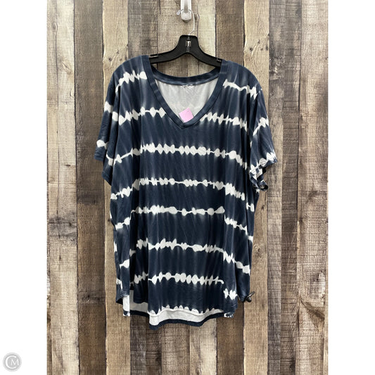 Top Short Sleeve By Cme In Tie Dye Print, Size: 3x