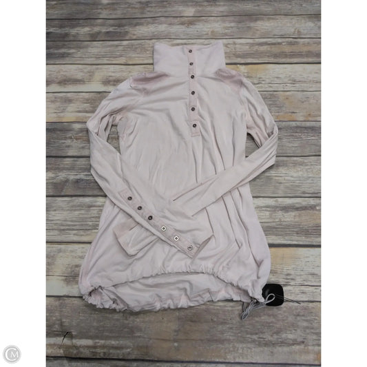 Athletic Top Long Sleeve Collar By Lululemon In Pink, Size: M