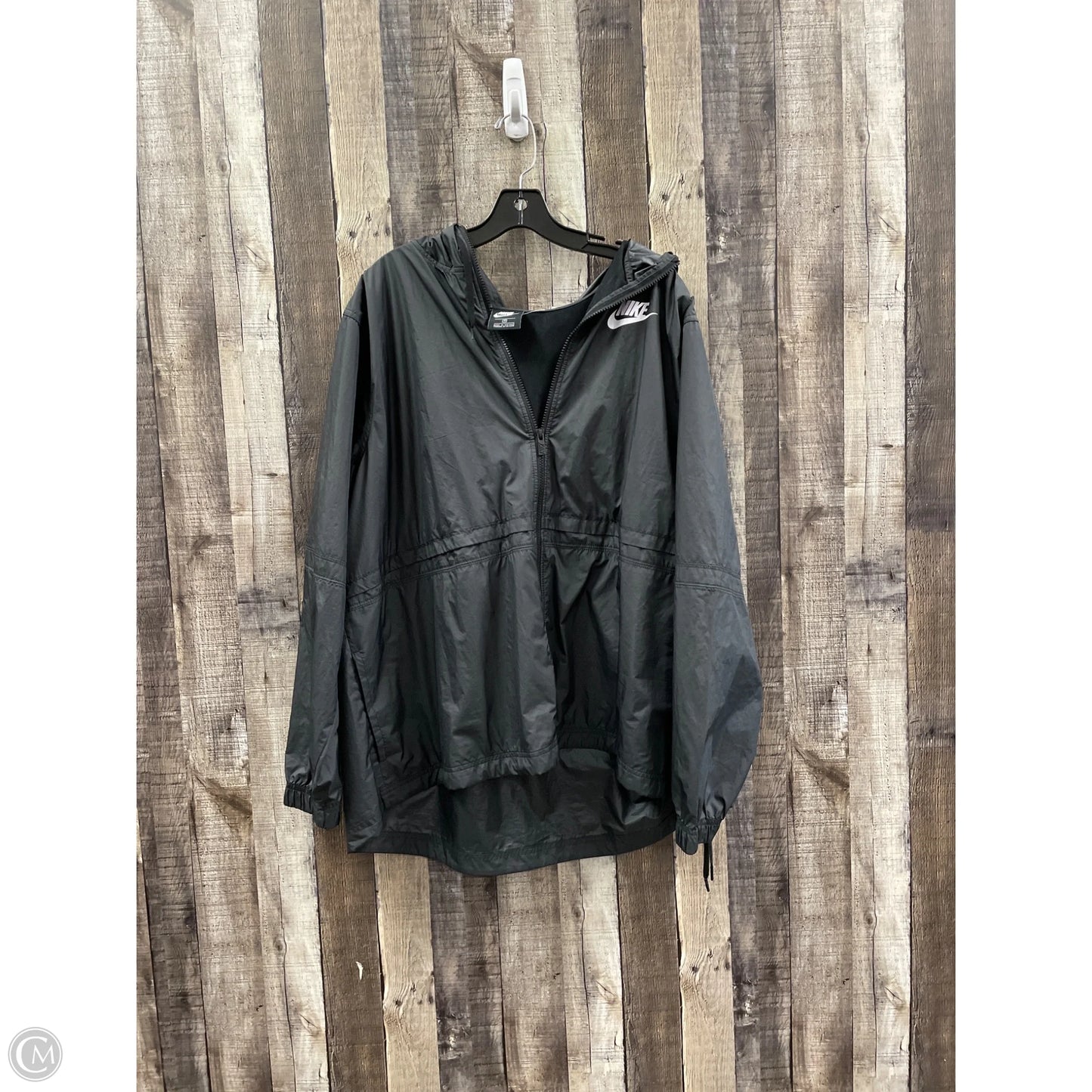 Jacket Windbreaker By Nike In Black, Size: 3x