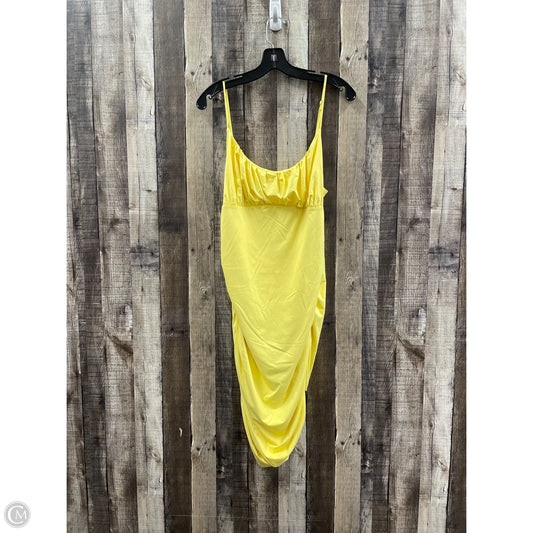 Dress Party Midi By Fashion Nova In Yellow, Size: 1x