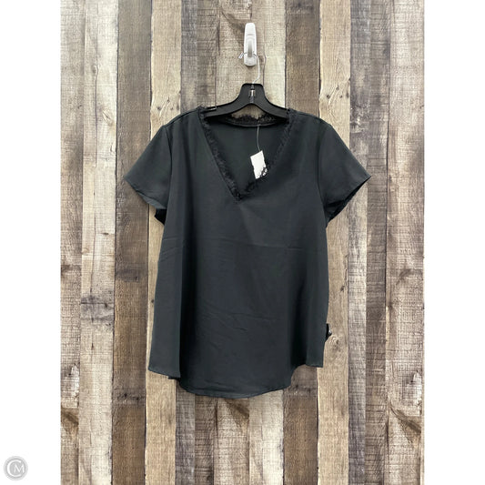 Top Short Sleeve By Clothes Mentor In Black, Size: M