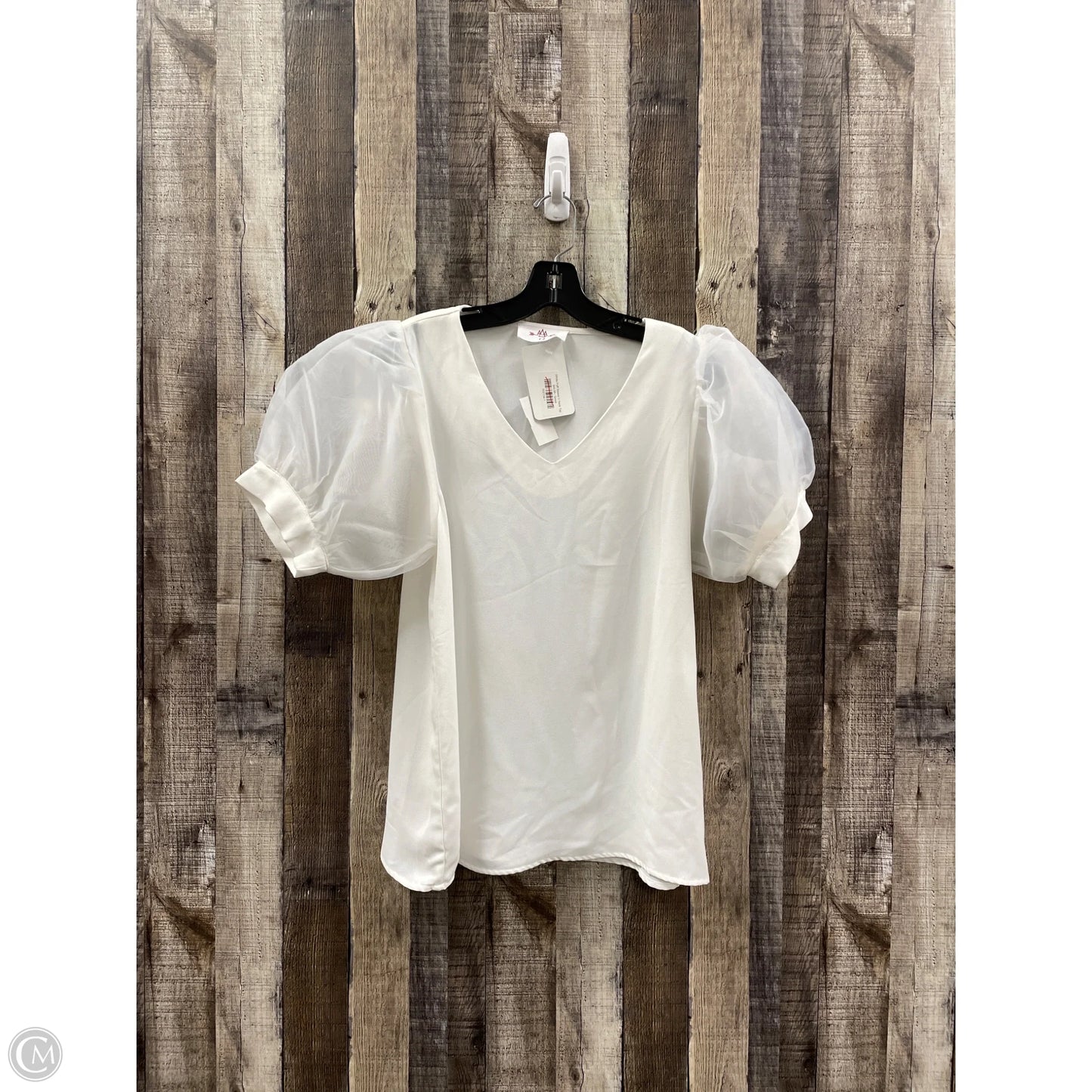 Top Short Sleeve By Cmf In White, Size: S