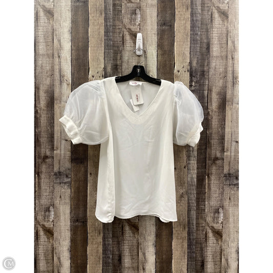 Top Short Sleeve By Cmf In White, Size: S