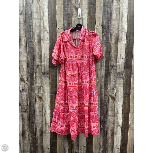 Dress Casual Midi By Cmf In Multi-colored, Size: S
