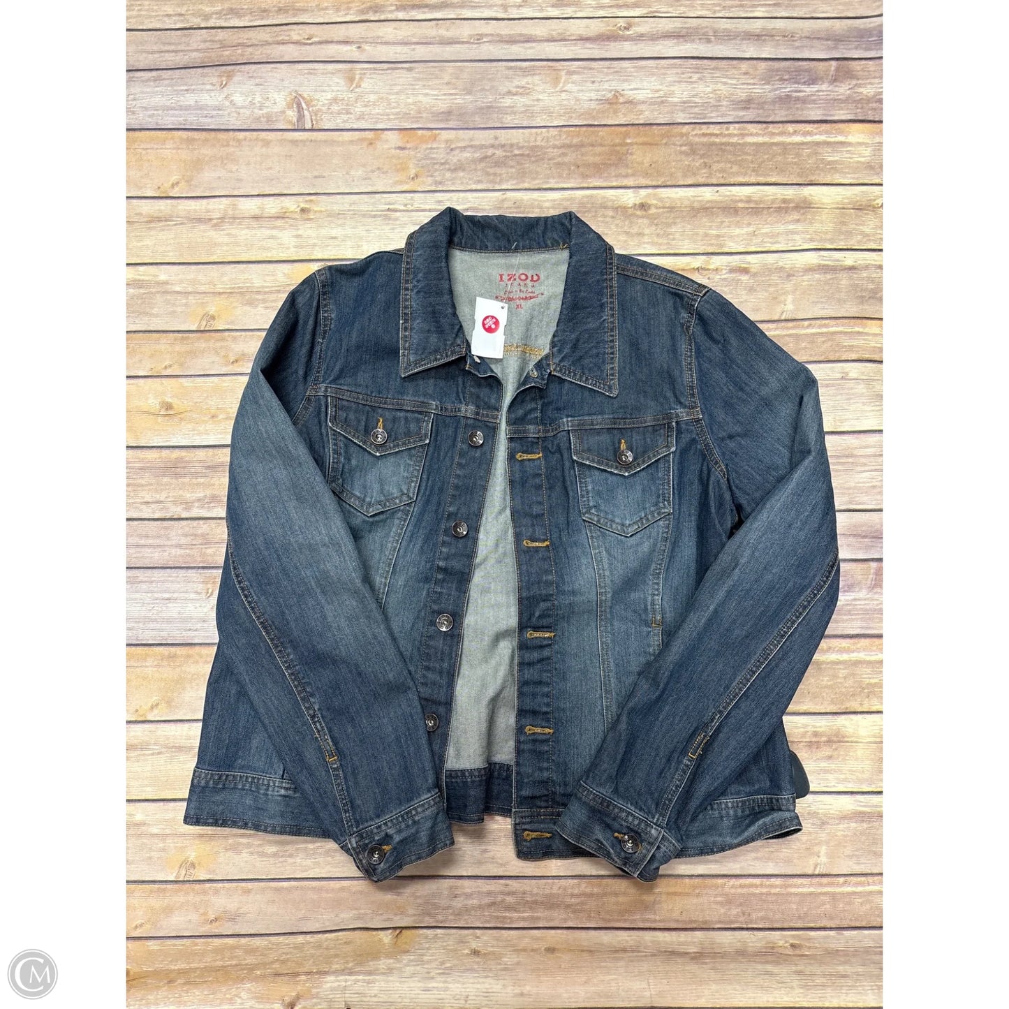 Jacket Denim By Izod In Blue, Size: Xl