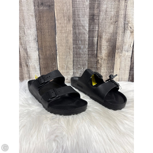 Sandals Flats By Birkenstock In Black, Size: 11