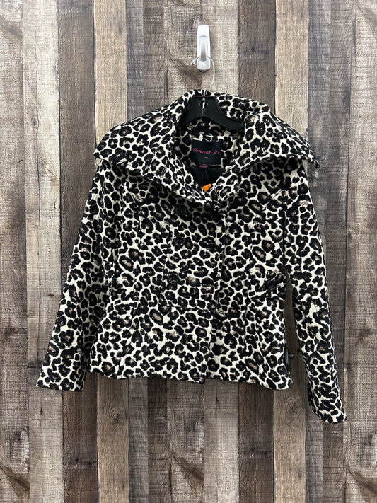 Animal Print Coat Peacoat Forever 21, Size M