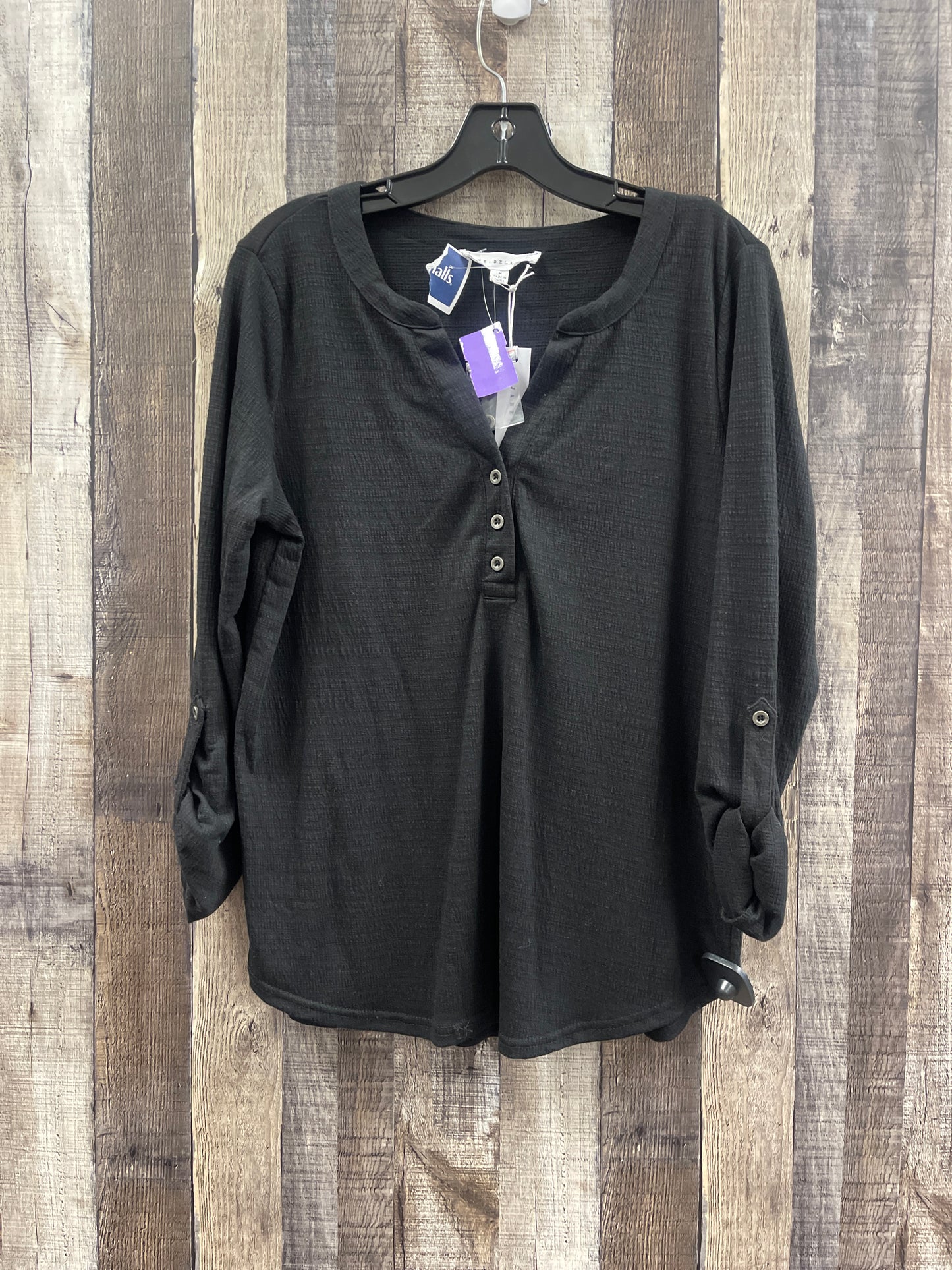 Black Top Long Sleeve Jane And Delancey, Size M