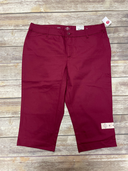 Capris By St Johns Bay In Red, Size: 18