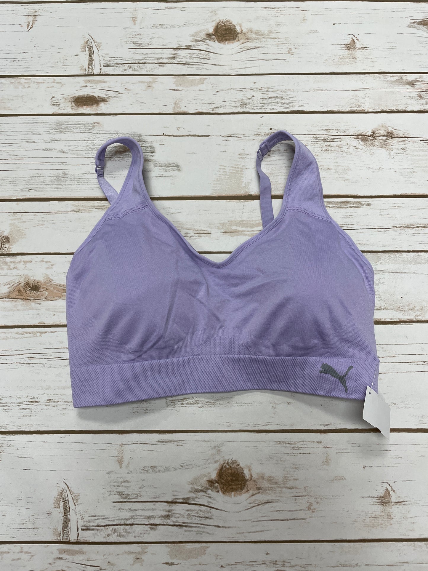 Athletic Bra By Puma In Purple, Size: Xl