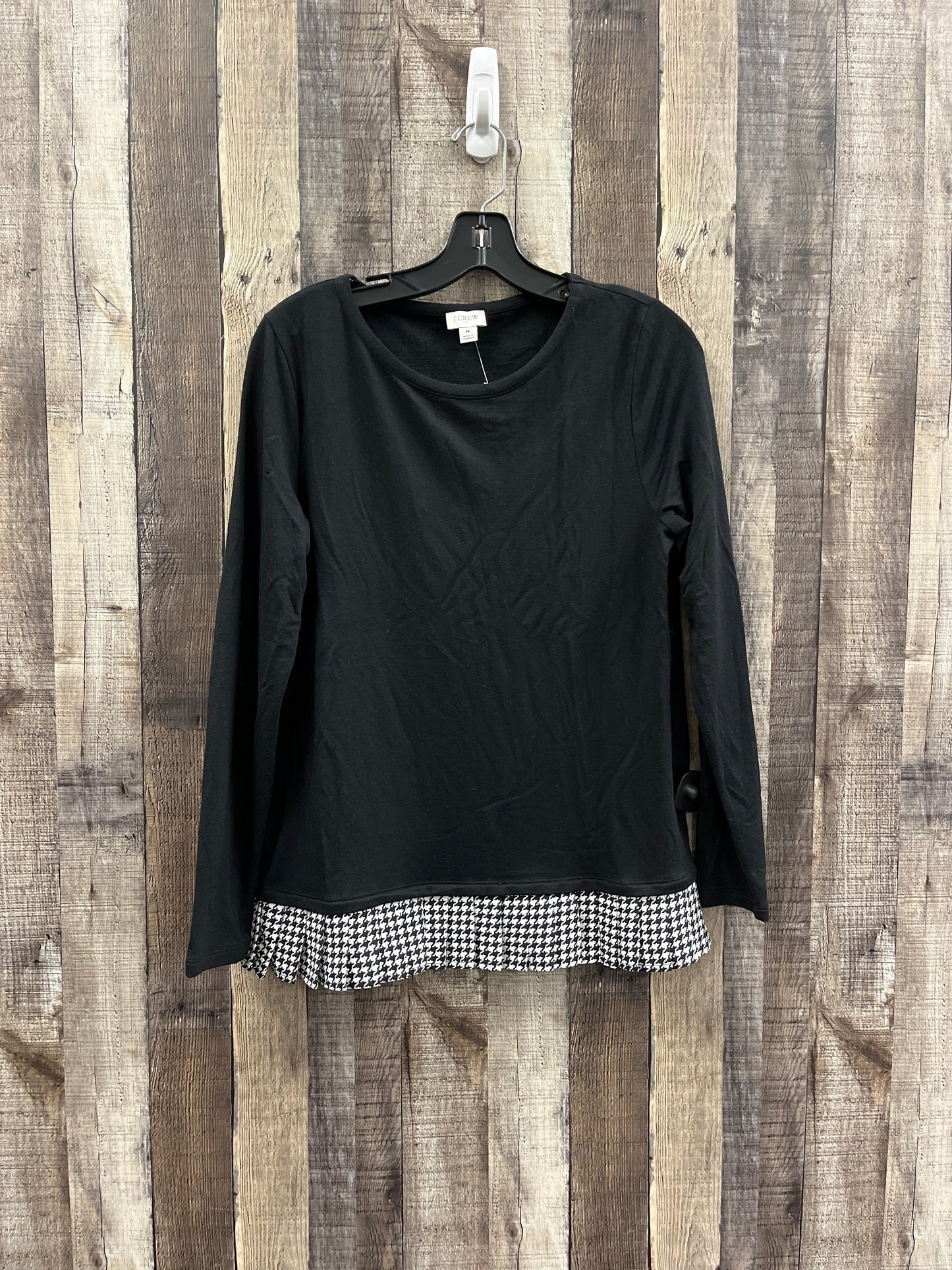 Top Long Sleeve By J. Crew In Black & White, Size: M