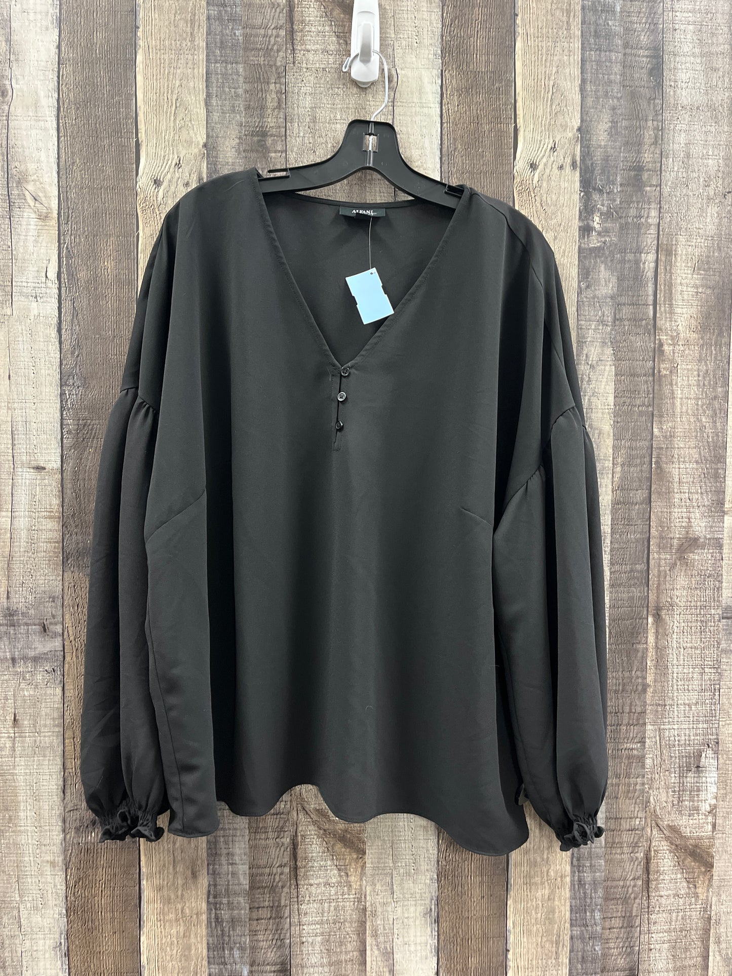 Blouse Long Sleeve By Alfani In Black, Size: 2x