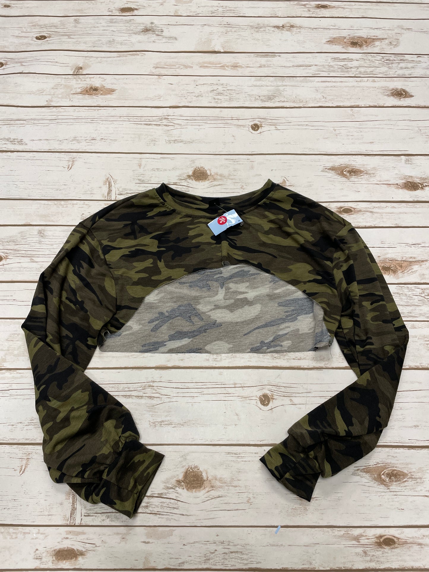 Sweatshirt Crewneck By Shein In Camouflage Print, Size: M