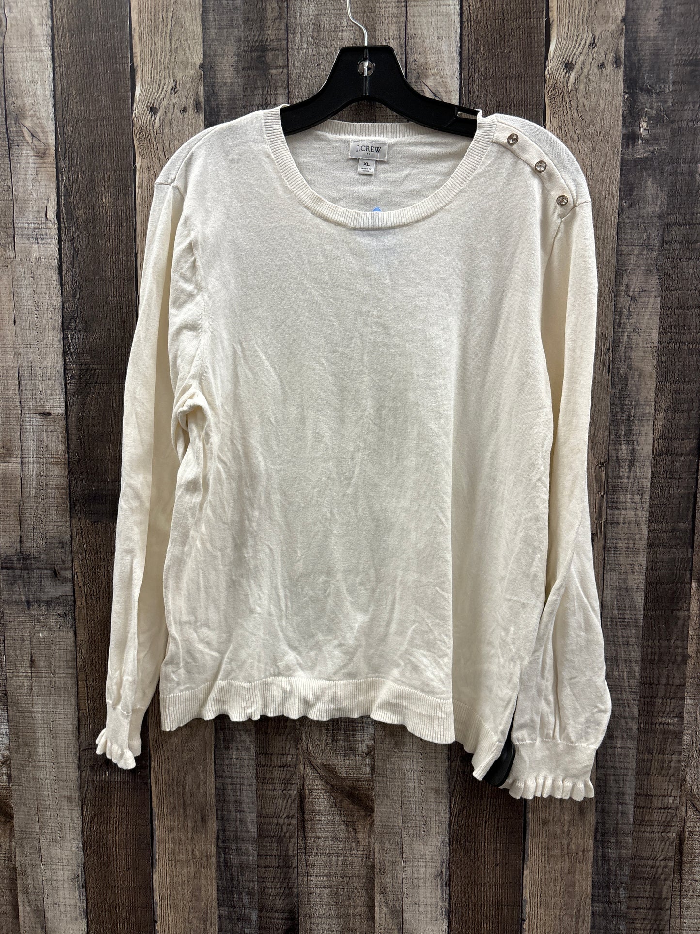 Sweater By J. Crew In Cream, Size: Xl