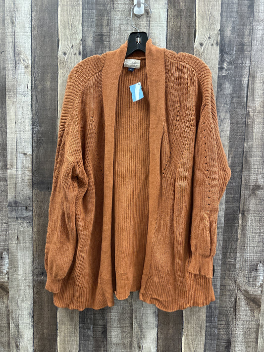 Sweater Cardigan By Universal Thread In Bronze, Size: L