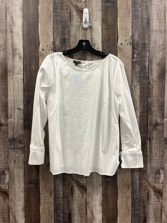 Top Long Sleeve By Talbots In White, Size: Lp