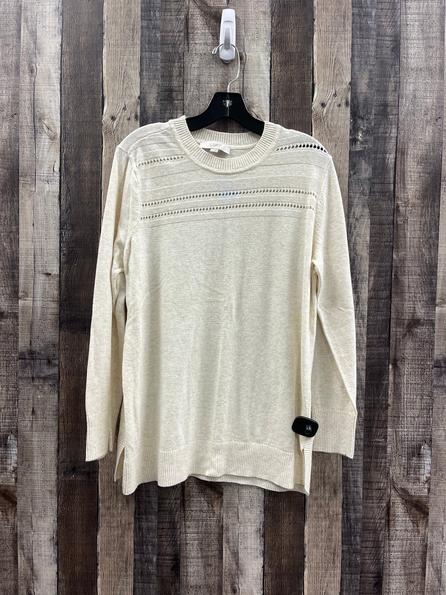 Sweater By Loft In Cream, Size: Xl