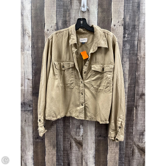 Top Long Sleeve By Universal Thread In Tan, Size: Xxl
