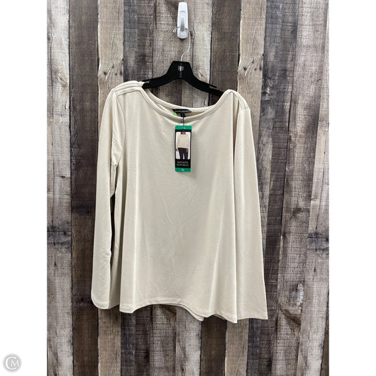 Top Long Sleeve By Banana Republic In Tan, Size: Xl