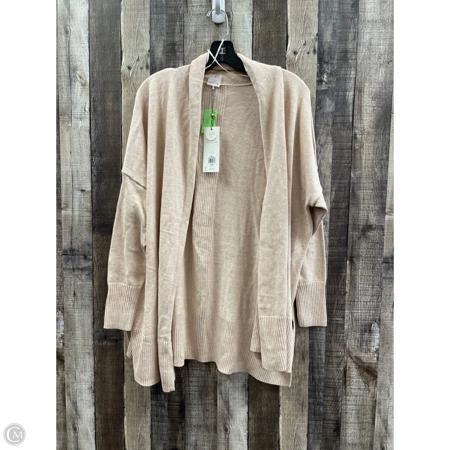 Sweater Cardigan By Calia In Tan, Size: Xl